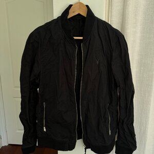 All Saints Bassett Bomber Jacket Black Small